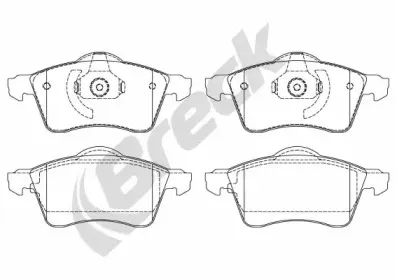 21883 00 701 00 BRECK Комплект тормозных колодок, дисковый тормоз